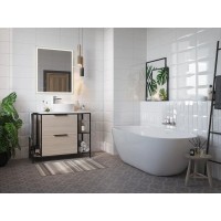 Тумба дуб/черный 100,2 см Cersanit Bosquet A63013