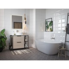 Тумба дуб/черный 100,2 см Cersanit Bosquet A63013