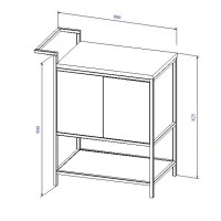 Тумба зеленый/черный 80 см Cersanit Botanique A63014