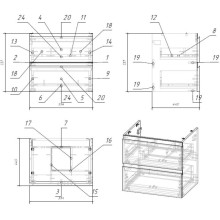Тумба белый глянец 59,4 см Cersanit Moduo SZ-MOD60-BL/Wh