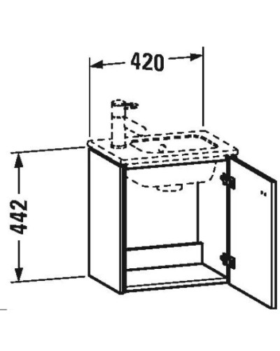Тумба белый матовый 42 см Duravit Brioso BR4000R1818