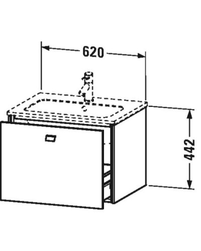 Тумба белый глянец 62 см Duravit Brioso BR400101022