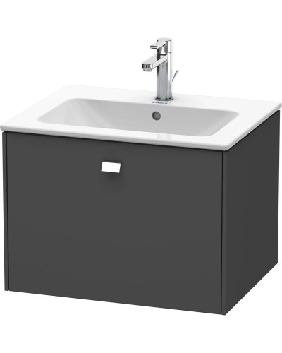 Тумба графит матовый 62 см Duravit Brioso BR400101049