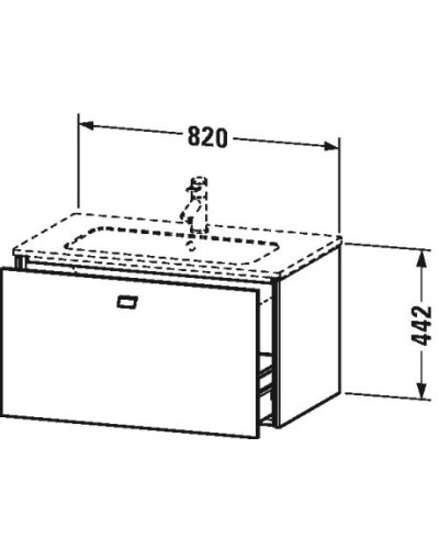 Тумба тауп матовый 82 см Duravit Brioso BR400209191