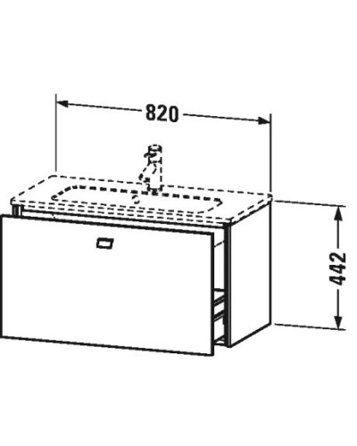 Тумба темный орех 82 см Duravit Brioso BR401101021