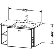 Тумба базальт матовый 82 см Duravit Brioso BR401404343