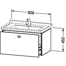 Тумба орех 82 см Duravit Brioso BR404201079