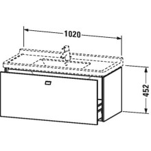 Тумба базальт матовый 102 см Duravit Brioso BR404301043