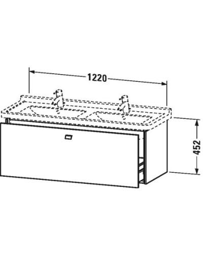 Тумба орех 122 см Duravit Brioso BR404401079