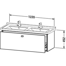 Тумба базальт матовый 122 см Duravit Brioso BR404404343