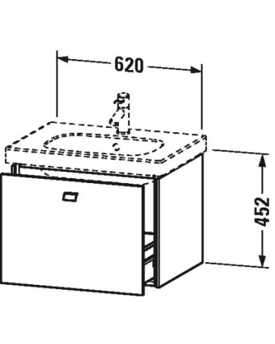 Тумба тауп матовый 67 см Duravit Brioso BR404501091