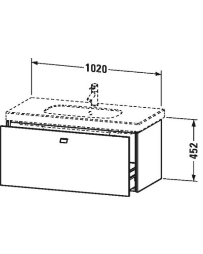Тумба белый глянец 102 см Duravit Brioso BR404701022