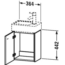 Тумба черный дуб 36,4 см Duravit Brioso BR4049L1016