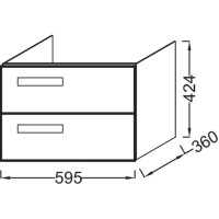 Тумба квебекский дуб 60 см Jacob Delafon Rythmik EB1300-E10