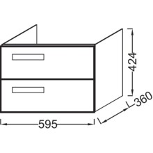 Тумба квебекский дуб 60 см Jacob Delafon Rythmik EB1300-E10