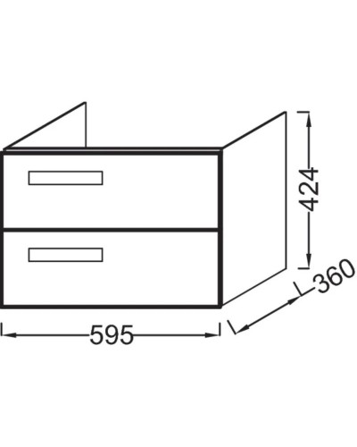 Тумба квебекский дуб 60 см Jacob Delafon Rythmik EB1300-E10