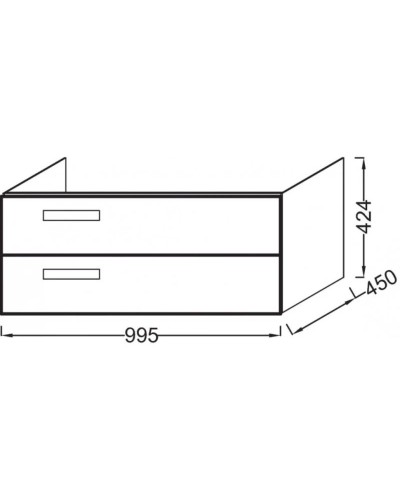 Тумба квебекский дуб 100 см Jacob Delafon Rythmik EB1304-E10