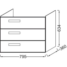 Тумба арлингтонгский дуб 80 см Jacob Delafon Rythmik EB1308-E70