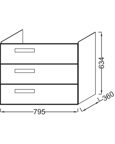 Тумба арлингтонгский дуб 80 см Jacob Delafon Rythmik EB1308-E70