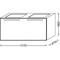 Тумба розовое дерево 117 см Jacob Delafon Struktura EB1287-E13