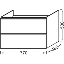Тумба черное дерево 77 см Jacob Delafon Odeon Up EB895-E15
