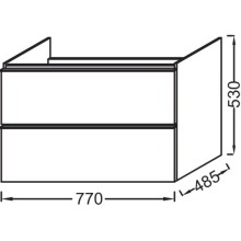 Тумба серый дуб 77 см Jacob Delafon Odeon Up EB895-E71