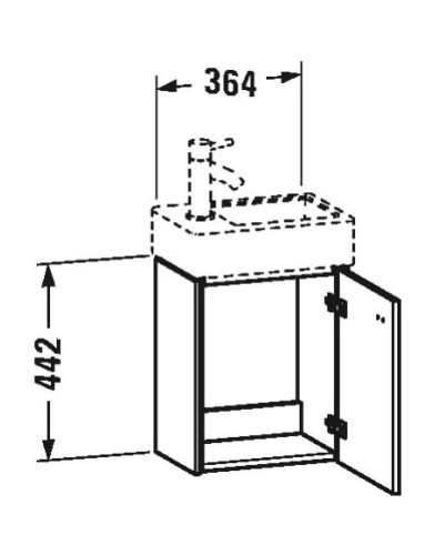 Тумба базальт матовый 36,4 см Duravit Brioso BR4049R4343