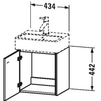 Тумба базальт матовый 43,4 см Duravit Brioso BR4050L1043