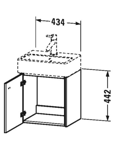 Тумба каштан 43,4 см Duravit Brioso BR4050L1053
