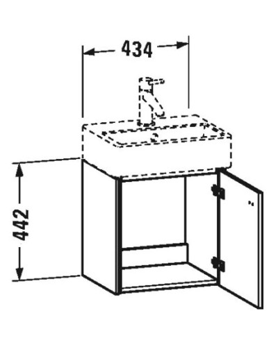 Тумба бетонно-серый матовый 43,4 см Duravit Brioso BR4050R1007