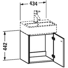 Тумба белый матовый 43,4 см Duravit Brioso BR4050R1018