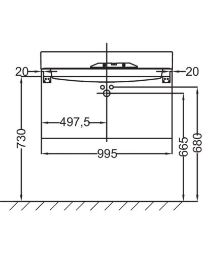 Тумба белый глянец 99,5 см Jacob Delafon Rythmik EB1304-G1C