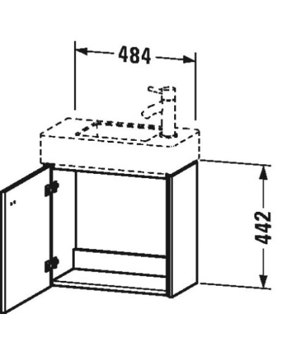 Тумба тауп матовый 48,4 см Duravit Brioso BR4051L1091