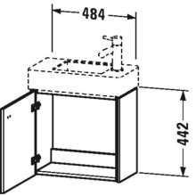 Тумба базальт матовый 48,4 см Duravit Brioso BR4051L4343
