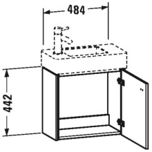 Тумба черный дуб 48,4 см Duravit Brioso BR4051R1016