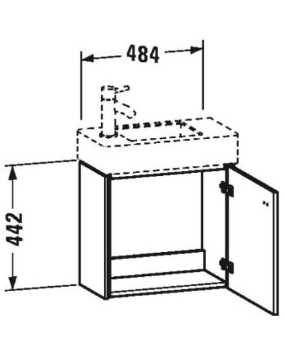 Тумба каштан 48,4 см Duravit Brioso BR4051R1053