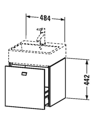 Тумба базальт матовый 48,4 см Duravit Brioso BR405201043
