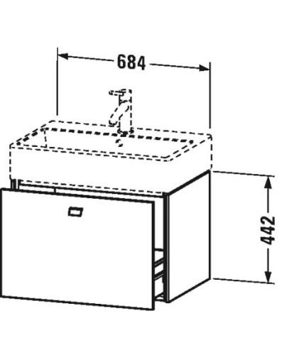 Тумба белый матовый 68,4 см Duravit Brioso BR405401818