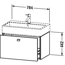 Тумба белый матовый 78,4 см Duravit Brioso BR405501018