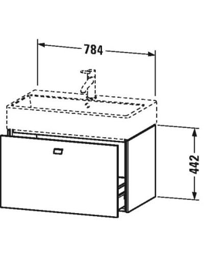 Тумба темный орех 78,4 см Duravit Brioso BR405501021