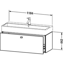 Тумба белый матовый 118,4 см Duravit Brioso BR405701818