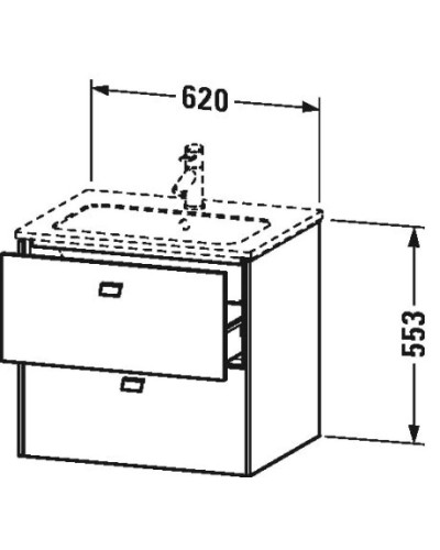 Тумба орех 62 см Duravit Brioso BR410101079