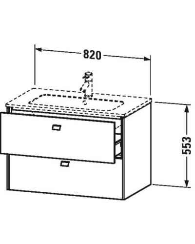 Тумба серый дуб 82 см Duravit Brioso BR410201035