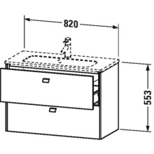 Тумба тауп матовый 82 см Duravit Brioso BR411109191