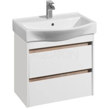 Тумба белый глянец/дуб эндгрейн 61,6 см Акватон Нортон 1A248801NT010