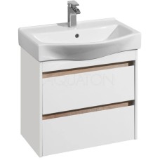 Тумба белый глянец/дуб эндгрейн 61,6 см Акватон Нортон 1A248801NT010