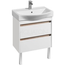 Тумба белый глянец/дуб эндгрейн 61,6 см Акватон Нортон 1A248801NT010