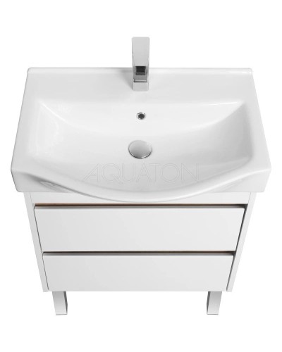 Тумба белый глянец/дуб эндгрейн 61,6 см Акватон Нортон 1A248801NT010