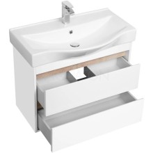 Тумба белый глянец/дуб эндгрейн 76 см Акватон Нортон 1A248901NT010