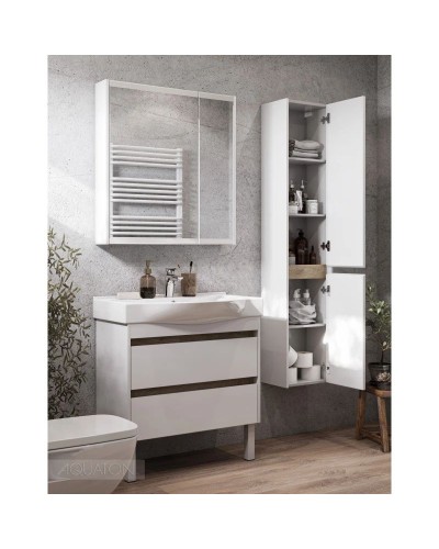 Тумба белый глянец/дуб эндгрейн 76 см Акватон Нортон 1A248901NT010